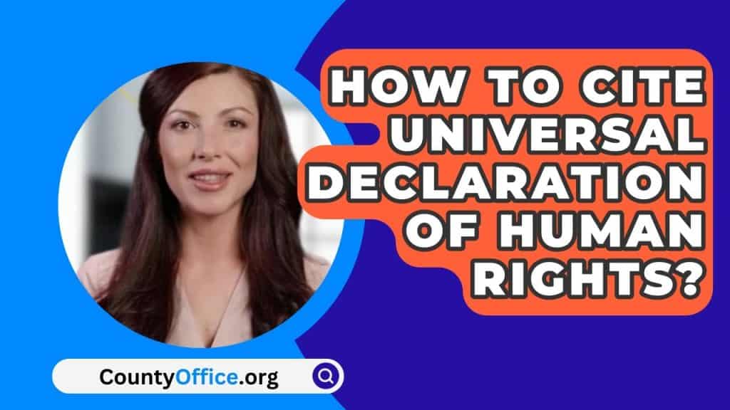 Citing UDHR Using Chicago Manual