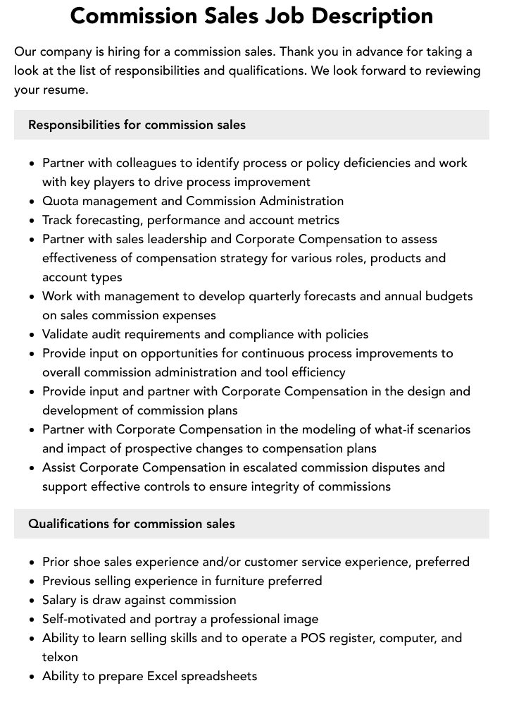 Roles Responsibilities Commission